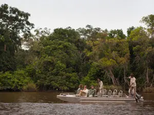 Another great way to see game on the banks of the river is from a boat.