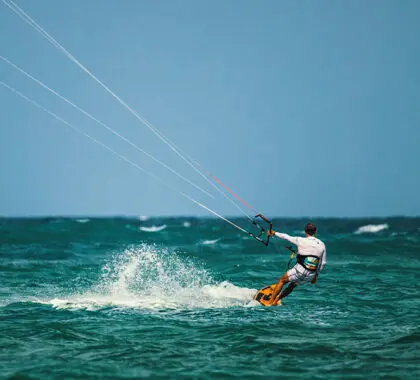 Kitesurfen in Diani.
