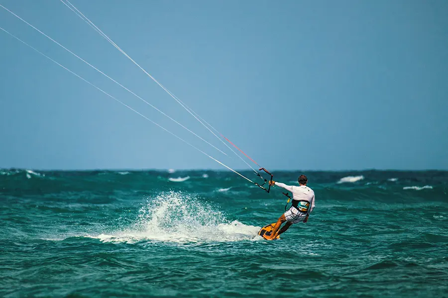 Kite surfing at Diani.