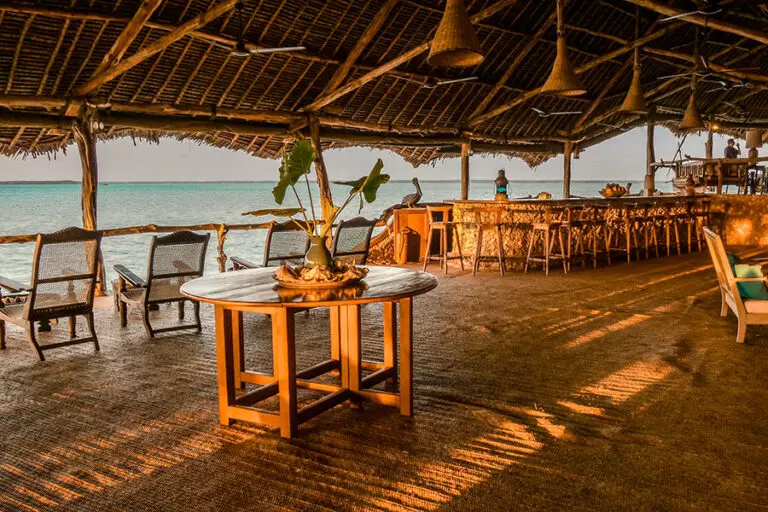 Dining with views of Manda Bay.