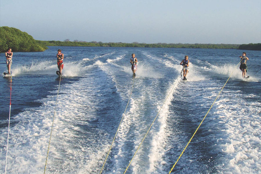 Water sport activities on offer.