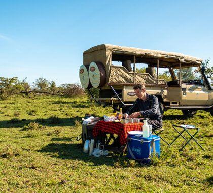 Be treated to a delicious lunch in a private conservancy in the Masai Mara.