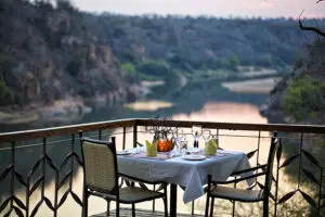 Incredible views while dining at Chilo Gorge safari Lodge.