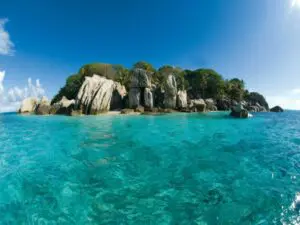 Explorez les eaux bleues des Seychelles sur l'île voisine de Coco.