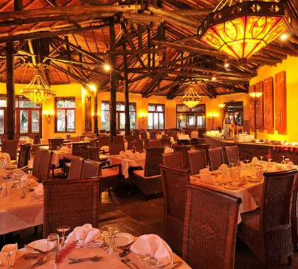 The restaurant offers a la carte menus and the expert chefs are happy to cater for your particular taste.