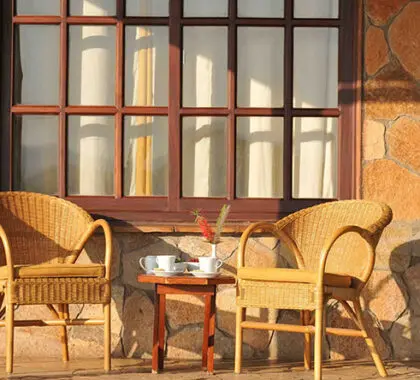 Relax on your private terrace while you look out over uninterrupted views of the wetlands or Kilimanjaro.