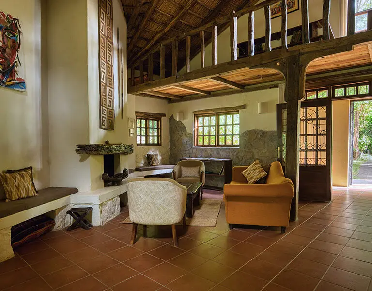 The River House living room.