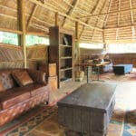 Relax in the lodge’s secluded lounge area with a good book from the library.