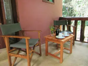Start your chimpanzee trekking adventure in less than five minutes from the lodge.