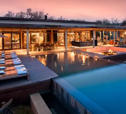 Lujoso lodge de safari privado.