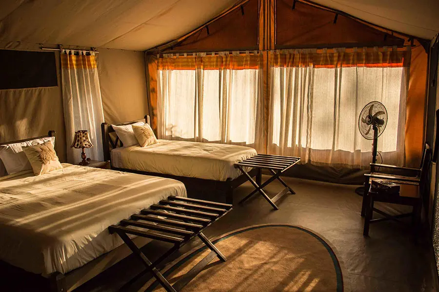 Guest tent interior.