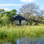 Hakusembe is set within lush, bird-rich gardens on the banks of the Okavango River.