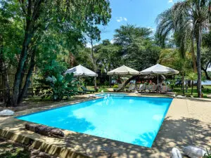 Cool off in the lodge's pool during the hot Caprivi summer months.