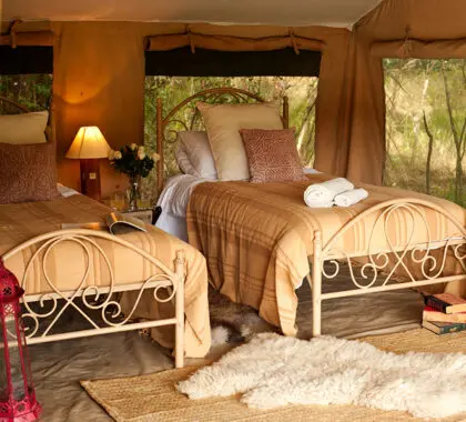 Habitación familiar en el Nairobi Tented Camp.
