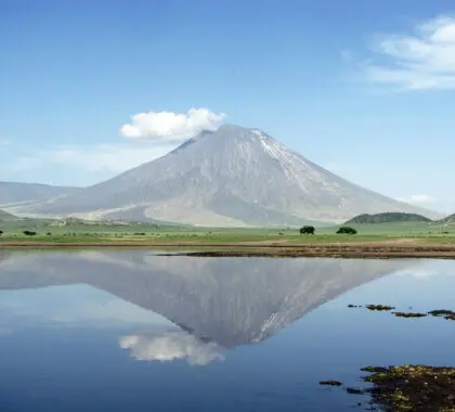 Lake Natron brings surreal refreshment to this arid area in Tanzania’s Rift Valley.