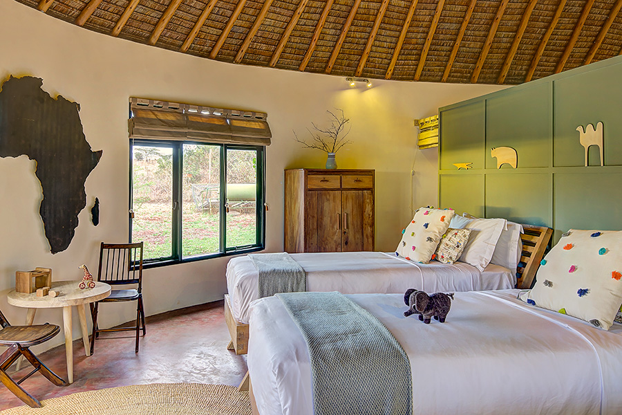 ololo-safari-lodge-nairobi-family-wing-downstairs-bedroom