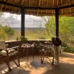 Private veranda of the Tented Cottage. 