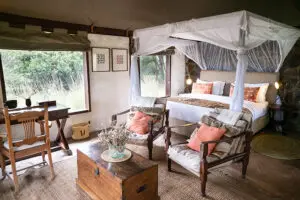 Tented Cottage interior. 