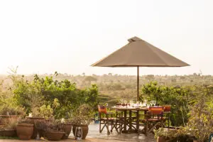 View from the pool deck at Ololo Safari Lodge. 