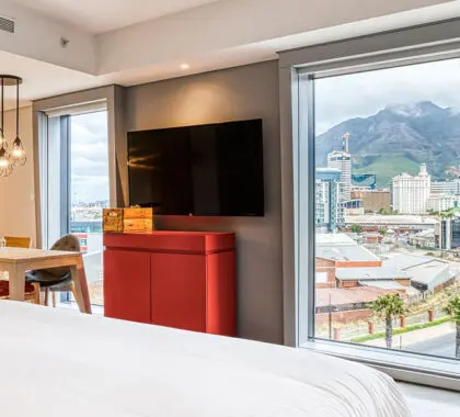The eclectic rooms are spacious and decorated in street art themes.