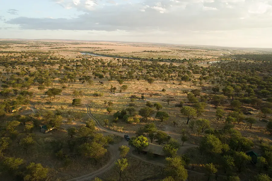 Vista aérea del paisaje de Lamai.