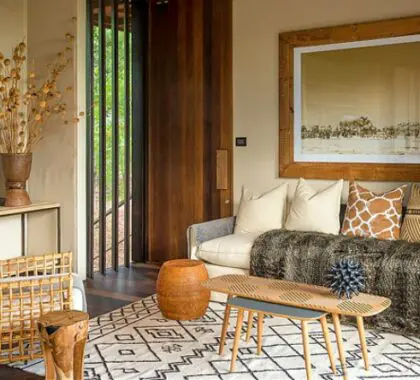 The camp features elegant, earthy designs and modern comforts.