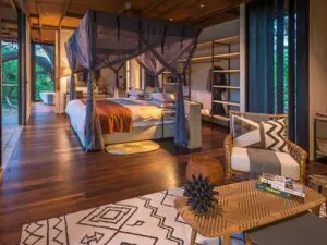 Your luxurious suite at Qorokwe is a comfortable retreat after a thrilling game game.