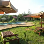 Relax and cool off from the midday heat and take a dip in the sparkling swimming pool.