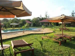 Relax and cool off from the midday heat and take a dip in the sparkling swimming pool.