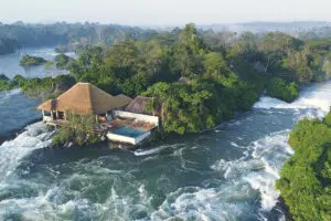 Set on an island on the Nile | Lemala Wildwaters Lodge, Uganda.