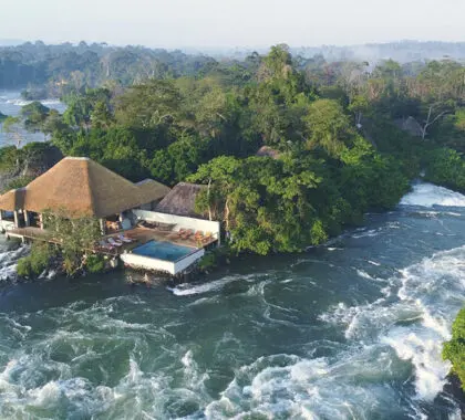 Set on an island on the Nile | Lemala Wildwaters Lodge, Uganda.
