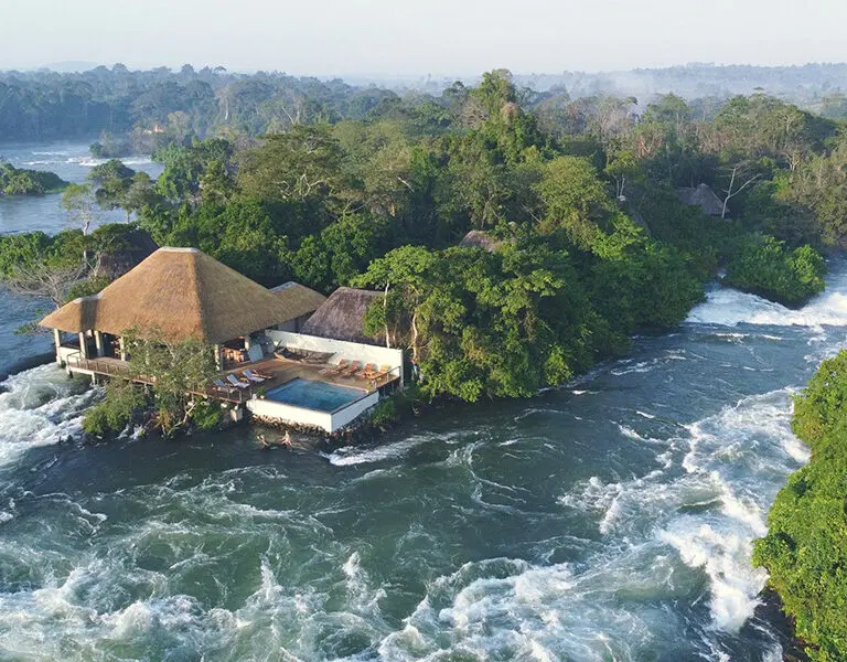 Set on an island on the Nile | Lemala Wildwaters Lodge, Uganda.