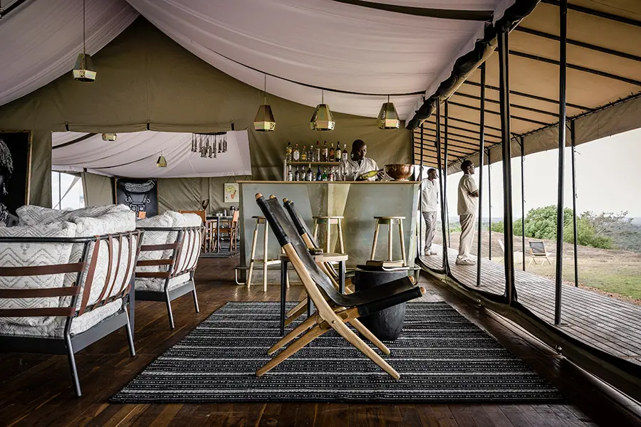 El campamento Kichakani Serengeti está diseñado para tener un impacto mínimo en el medio ambiente.