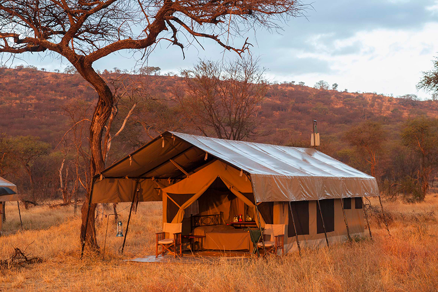 Luxurious tents at Serengeti Kati Kati Camp.