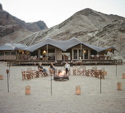 The lodge is surrounded by the never-ending dunes of the Namib desert. 