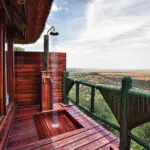 Mbali Mbali Soroi Serengeti outdoor shower.