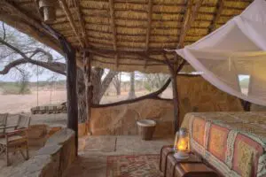 Your open ‘banda’ (stone cottage) at Saruni Rhino.