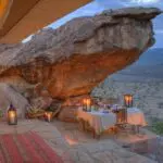 Saruni Samburu dining area and view from your villa veranda.