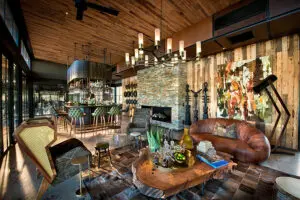 El bar del Tengile River Lodge.