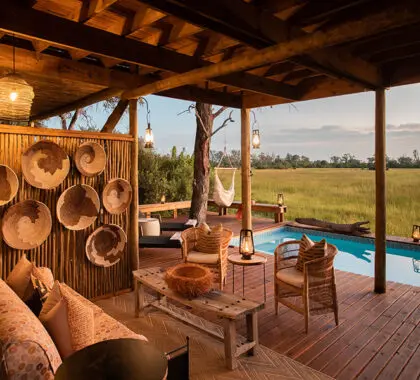 The pool lounge.