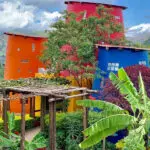 Each chalet flaunts its own identity and colour scheme.