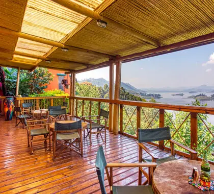 Relax on the deck and take in the lake views.