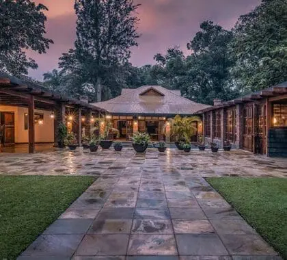 Exterior of Arusha Coffee Lodge.