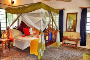 Cuando no esté tomando el sol, podrá retirarse a la comodidad de la isla. 