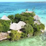 Aerial view of Pongwe Beach Hotel.