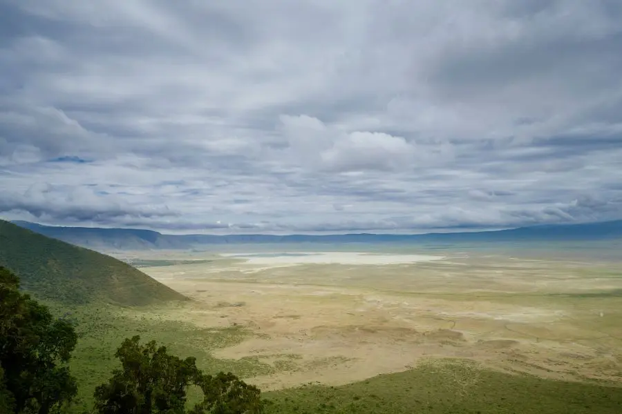 Vista desde la cima del Ngorongoro Crater Sanctuary Ngorongoro Crater Camp.