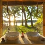 Los tocadores dobles dan al extraordinario río Luangwa.
