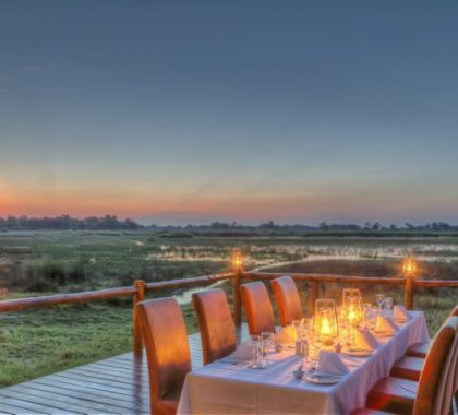 Enjoy al fresco dining on Kanana’s open-sided deck, overlooking the magical Delta.