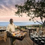 Enjoy a scrumptious breakfast at Bumi on the viewing deck as the sun begins to climb over the lake.