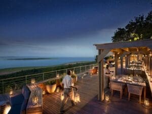 Bumi Hill's fine dining in the open air adds a sprinkle of romance as the sun begins to fade.